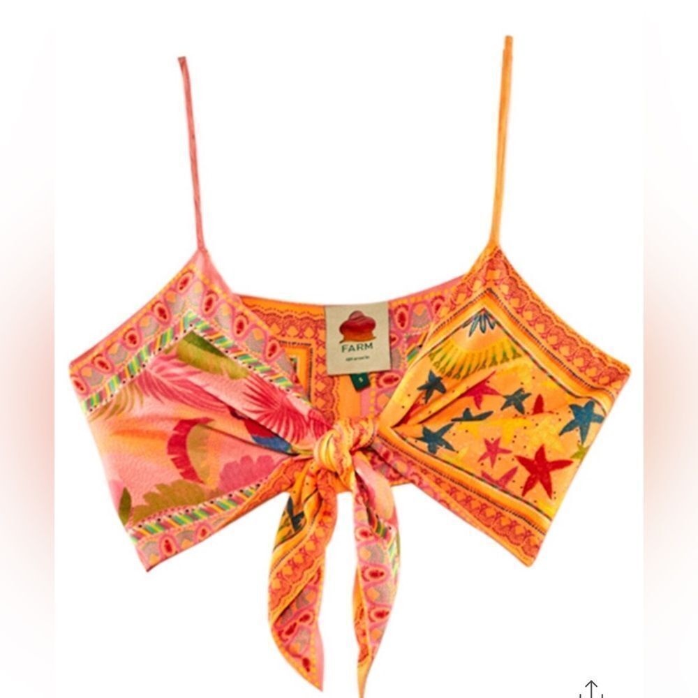 FARM RIO Mixed scarves top NWT